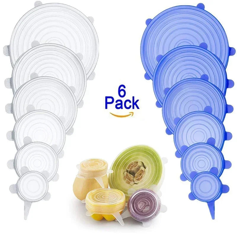 Silicone Stretch Lid Kitchen Accessories Can Be Reused Food Cover Plastic Wrap Cover Fresh-Keeping Sealed Bowl Storage Home